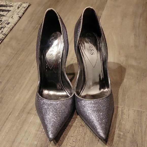 Guess Shoes - Guess Women's Sparkling Silver Heels